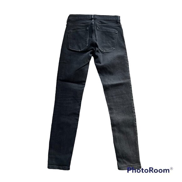 EVERLANE summer regular ankle high rise skinny black jeans. size 25 - Picture 2 of 7